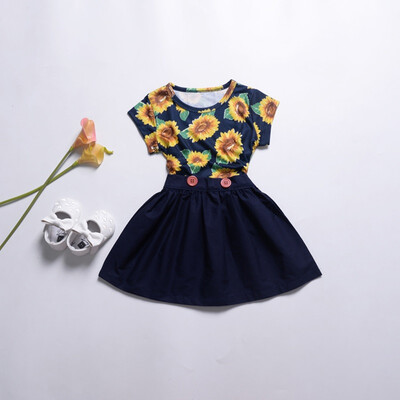 

Baby Girls Casual Summer Flower Print Tops BlouseShort Skirts Suits Toddler Costume Set baby girl clothes sets 18-24 months