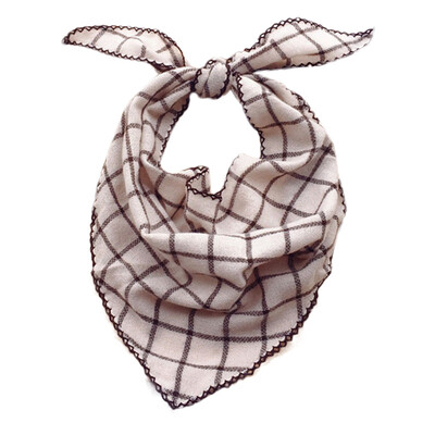

Kids Girls Scarf Autumn Winter Fashionable Small Scarf Concise Plaid Pattern Soft Comfortable Neckerchief