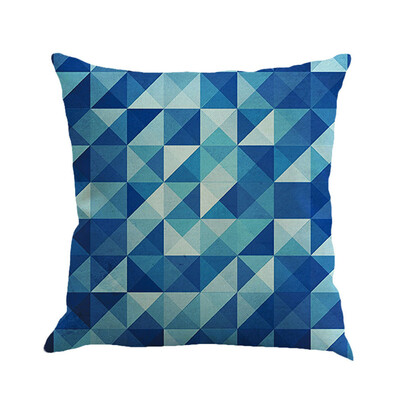 

〖Follure〗Geometry Painting Linen Cushion Cover Throw Pillow Case Sofa Home Decor A
