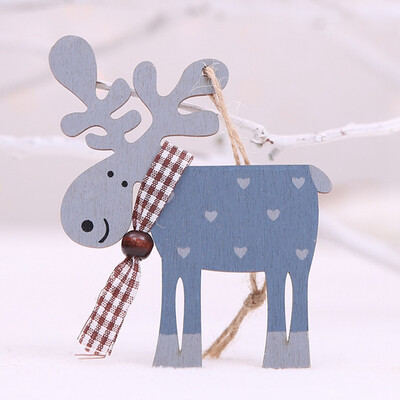 

Christmas Ornaments Christmas Tree Decor Wood Painted Decor Deer Pendants Christmas Decoration