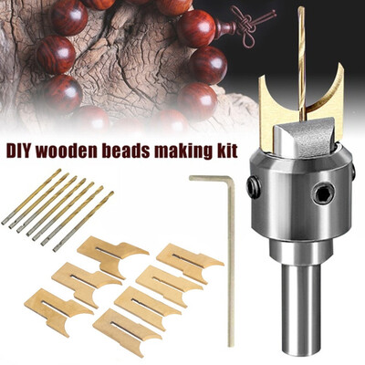 

16PCS Wooden Bead Maker Beads Drill Bit Milling Cutter Set Woodworking Drill Bit Kit