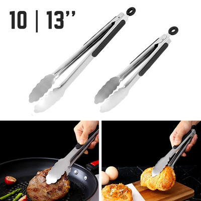 

New Multifunctional Kitchenware Pastry Cooking Salad Serving Barbecue BBQ Tongs Buffet Clamp Stainless Steel Food Clip