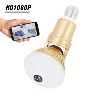 

1080P 200W Bulb IP Camera 360°Panoramic WiFi Wireless Camera Support Night Vision 2 Way Talk Motion Detection Pet Baby Camera for
