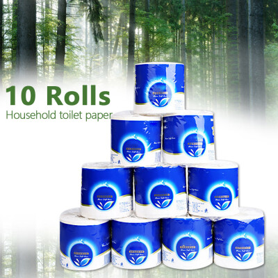 

10roll white Toilet Paper Napkins Thick Primary Wood pulp Home Household Toilet Bath Tissue Paper Party Supplies