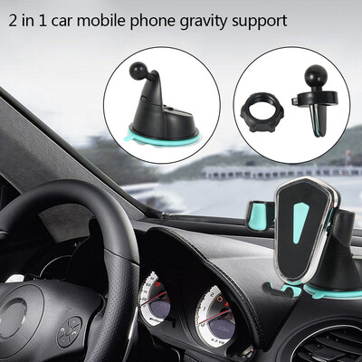

Gravity Car Air Vent Windshield Dash Smartphone Mount Car Phone Holder 2-in-1