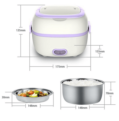 

2018 New Multifunctional Electric Lunch Box Mini Rice Cooker Portable Food Heating Steamer Heat Preservation Lunch Box EU Plug
