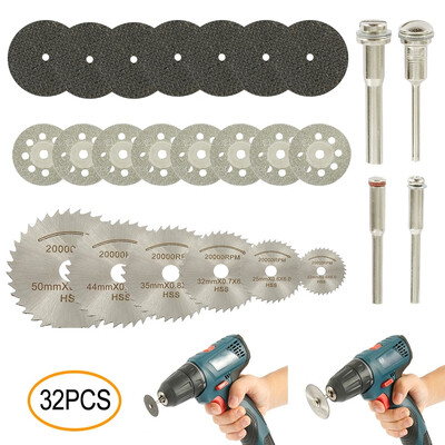 

32pcs Diamond Resin Cutting Disc Saw Blade Grinding Wheel Set for Rotary Tool