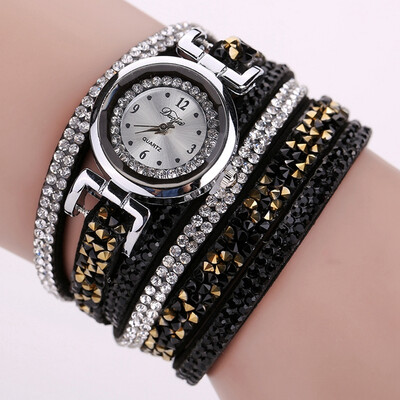 

DUOYA D098 Women\s Watch Silver Dial Rhinestone Luxury Dress Women Watch