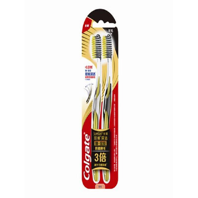 

Colgate toothbrush soft double core deep clean gold charcoal toothbrush double
