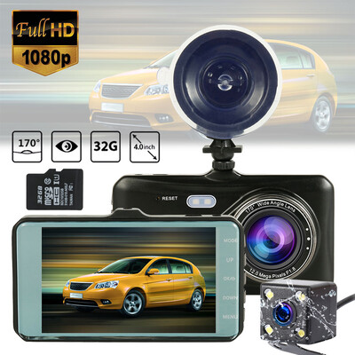 

4 Full HD 1080P Car Video Recorder DVR Dual Lens Night Vision Driving