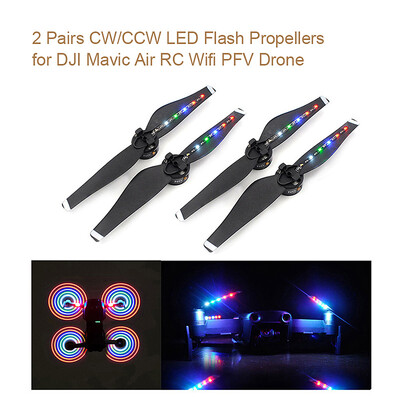 

2 Pairs CWCCW Rechargeable LED Flash Propellers for DJI Mavic Air RC Wifi PFV Drone