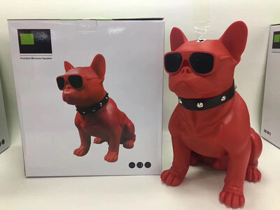 

Large Bulldog Bluetooth Speaker Wireless Giant Dog Mobile Phone Audio Subwoofer Dual Speakers TF Card U Disk Player Stereo MP3