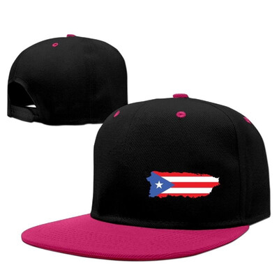 

WellShopping Map Of PR Island Flag Design Solid Flat Bill Snapback Baseball Cap Hip Hop Unisex Custom Hat