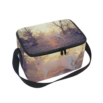 

ALAZA Lunch Box Insulated Tree Forest Lunch Bag Large Cooler Tote Bagfor Men Women