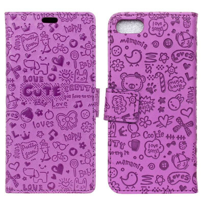 

MOONCASE Wiko Sunny3 Little Witch Leather Case - Purple