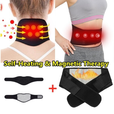 

1Pc2Pcs Self Heating Magnetic Neck Waist Heat Therapy Set Support Wrap Belt Brace Health Care