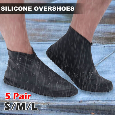 

52Pair Silicone Waterproof Overshoes Unisex Reusable Rain Shoes Cover Anti-slip Rain Boots Covers