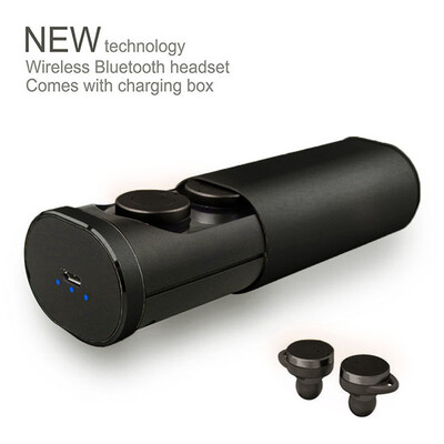 

LESIRI Bluetooth Headset Double Twins Dual Earbuds Wireless Music Stereo Earphone with Charging Box Socket for iPhone Samsung LG