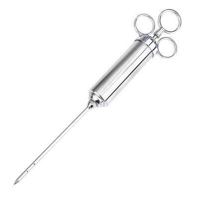 

Stainless Steel Food Flavor Seasoning Meat Marinade Injector Kit Injection Gun with 2 Needles