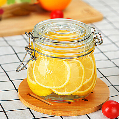 

Additives sealed cans glass storage tanks with lid enzymes soaking bottles candy milk powder miscellaneous food products jars small honey bottles round 500ml single only WGS-1517