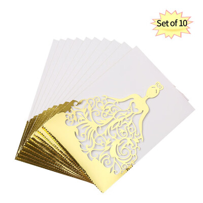 

20pcsset Wedding Invitation Card Cover Pearl Paper Laser Cut Bridal Bridegroom Pattern Invitation Cards Wedding Anniversary Suppl