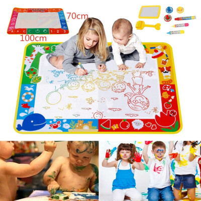 

New Fashion 100x70CM Magical Water Canvas for Children Fun Toy Children Educational Drawing Toys