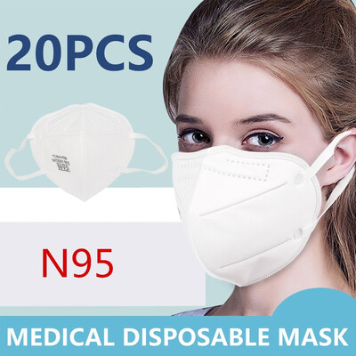 

20pcs 4ply with Active Filter Protection Mask Anti-flu Dust-proof Anti Allergy Protective Face Masks