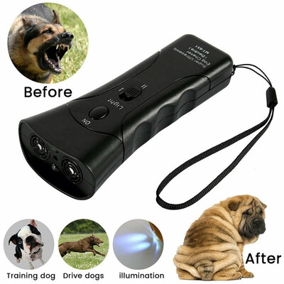 

Ultrasonic Anti Dog Barking Trainer LED Light Gentle Chaser Petgentle Sonic