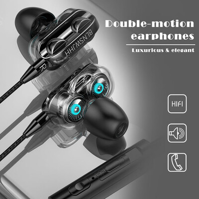 

Headphone willstar double action dual speakers in-ear headphones-A4 single speaker black white red blue