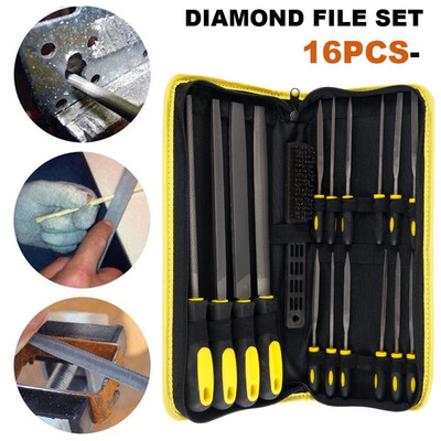 

16Pcsset Diamond File Set Files for Metal Glass Stone Jewelry Wood Carving Craft