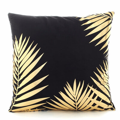 

Bronzing Gold Printed Cushion Decorative Pillows Black Pillowcase Home Decor Sofa Throw Pillows Christmas Decorations For Home