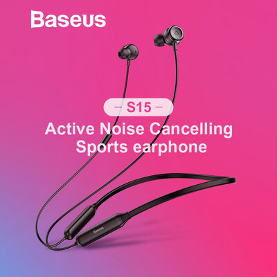 

Baseus S15 Active Noise Cancelling Bluetooth Earphone Wireless Sport Earphone Born a New quiet Sound World To You