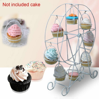 

8 Cups Rotating Ferris Wheel Cupcake Stand Cake Display Stand Baking Tools For Wedding Birthday Party Christmas New Year
