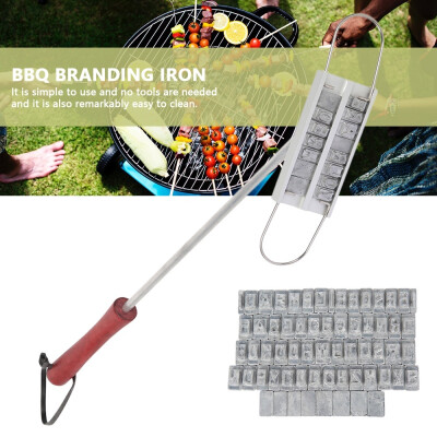 

Personality Steak Meat Barbecue BBQ Branding Iron 55 Changeable Letters Hot BBQ Tool Sets