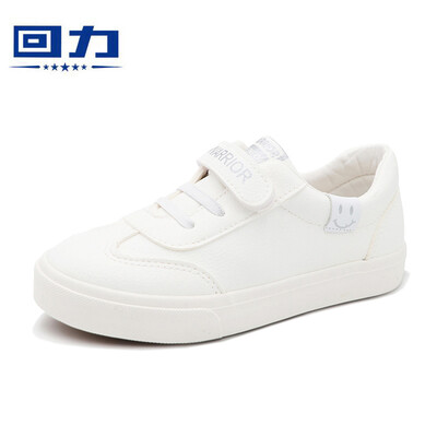 

Warrior childrens shoes girls sports shoes Velcro baby shoes casual white shoes WZ18-806F silver 30
