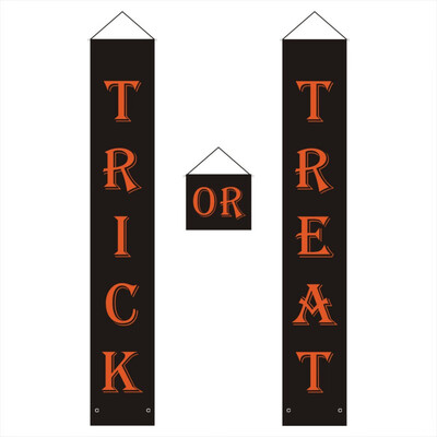 

Halloween Hanging Sign Trick Or Treat Banner For Home Office Porch Front Door Display Decorations H1