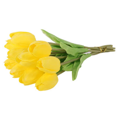 

1 Bouquet 10 Heads Fake Tulip Artificial Silk Flower Rose Bouquet Home Office Wedding Decor Artificial Flowers