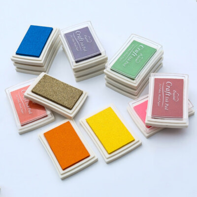 Inkpad Handmade DIY Craft Oil Based Ink Pad Rubber Stamps Fabric Wood Paper Scrapbooking Ink Pad Finger Paint Wedding