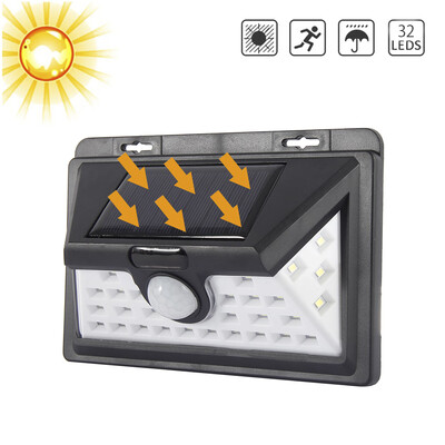 

Solar Wall Lights PIR Motion Sensor Outdoor 32LED Outside Garden Security Lamps
