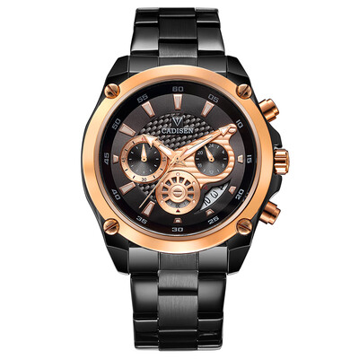 

Cadisen C9053 Fashion Men Steel Band Multifunction Quartz Movement Watch
