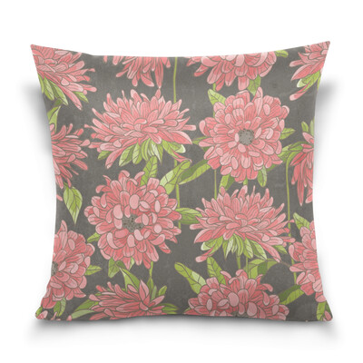 

ALAZA Throw Pillow Cover 16 X 16 inch Christmas Gift Cushion Cover with Floral Pattern Printed Pillowcase