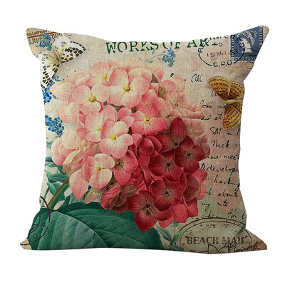 

18 18 inches 45 45cm Polyester Romantic Flower Pattern Cushion Cover Decorative Sofa Car Waist Square Pillow Case Pillowcase