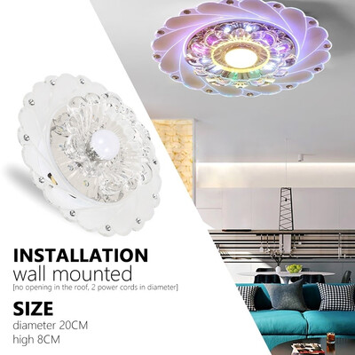 

Willstar Modern LED Circular Glass Ceiling Lamp Mini Ceiling Lamp Luminaires Rotunda Light for Living Room Hallway Kitchen