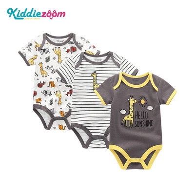 

Baby Girls Clothes Bodysuits Newborn Unicorn Cotton Baby Boys Clothes Rompers Short Sleeve O-Neck Clothing Sets 0-12M 3PCSLot