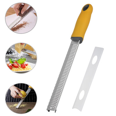 

Stainless Steel Cheese Grater Zester Ginger Lemon Shredder Hand Held Flat Tool