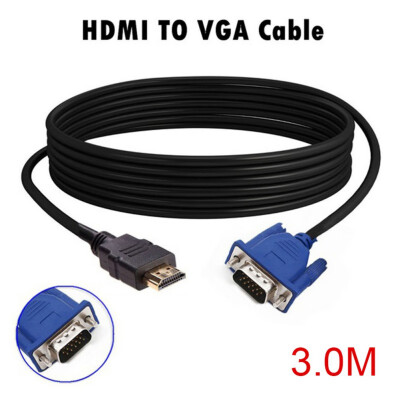 

New 1  HDMI Cable HDMI To VGA 1080P HD With Audio Adapter Cable HDMI TO VGA Cable HDMI VGA Adapter dropshipping