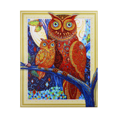 

5D Special Shaped Diamond Cross Stitch Home Decoration DIY Embroidery Painting Rhinestones Owl Paints