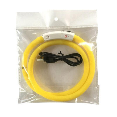 

Luminous Pet Collar With LED Light USB Charging Silicone Strobe Collar Cut To Resize Night Safety Warning For Dog