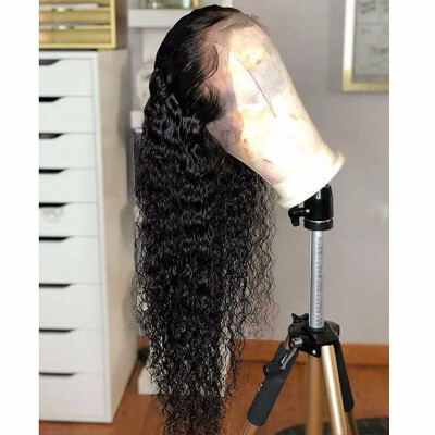 

Glueless Virgin Front Lace Wig Wet Wavy Human Brazilian Hair Curly Full Lace Wig For Black Women Pluck 130 Density With Baby Hair