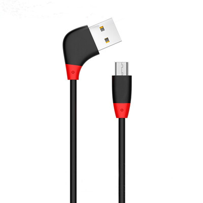 

90 Degree Elbow Micro USB Cable For Samsung S7 Edge Android Fast Charging Adapter 1M Cable For Huawei Xiaomi OPPO